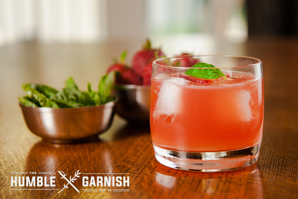 Strawberry Basil Gin Smash