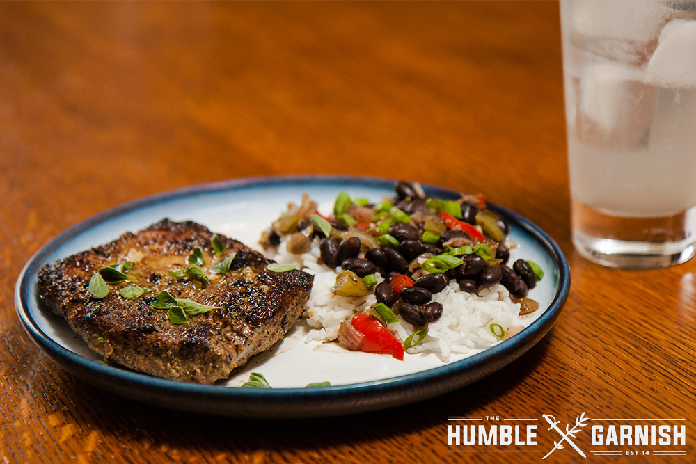 Juicy Cuban Pork Chops and Spicy Black Beans with Ron Collins