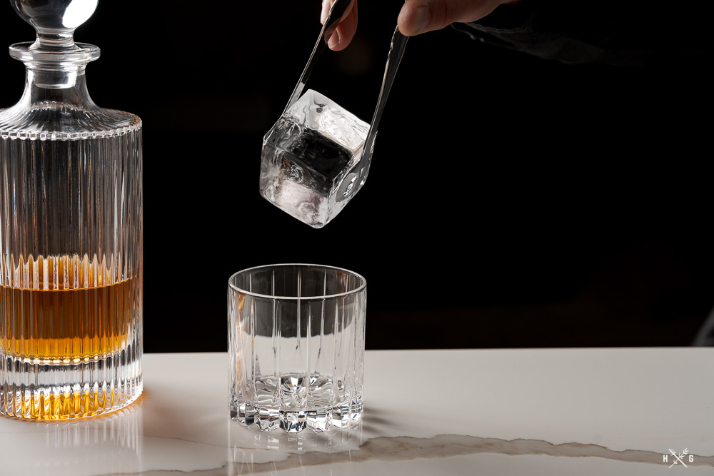 clear cocktail ice cube